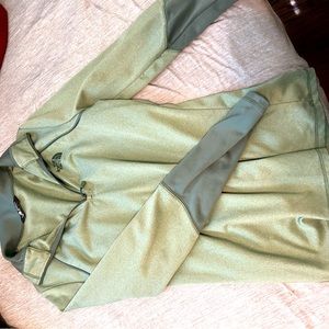 North Face Color Block Green Medium Pullover Sweater Fleece